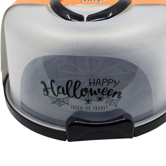 Halloween Shop Cake Carrier "Happy Halloween Trick or Treat" NWT - Picture 2 of 7